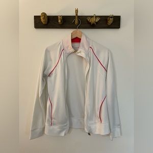 White and Pink Champion Athletic Jacket